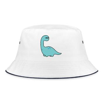 Long Cou Dino Blue Cartoon - Bob - blanc/marine - Devant