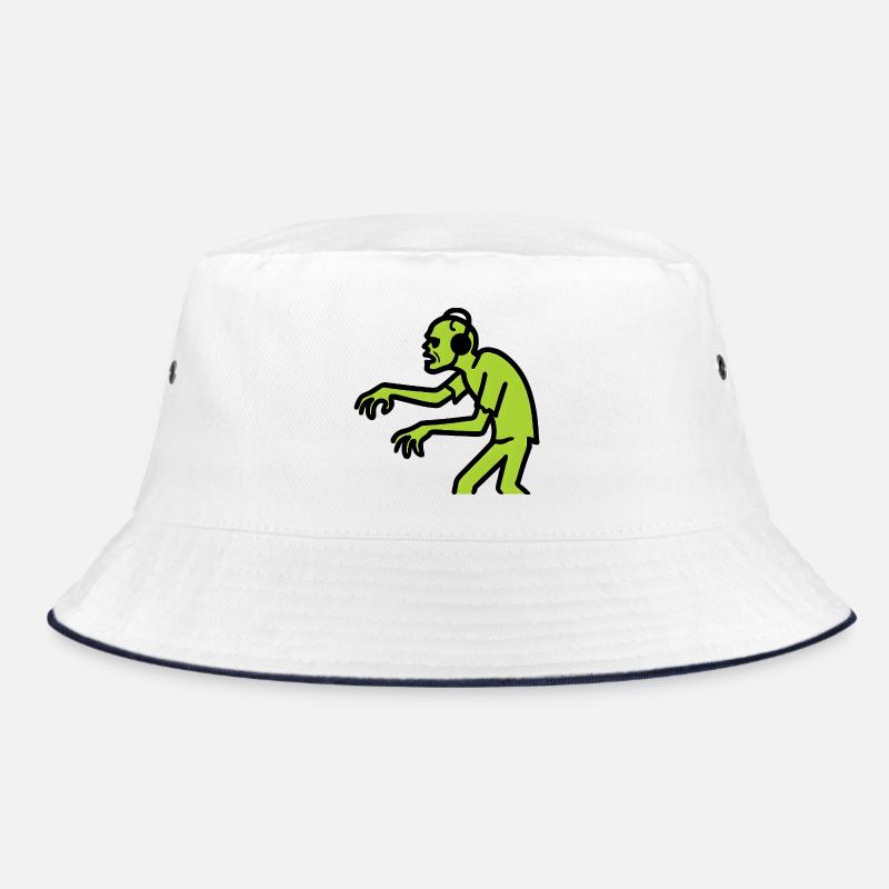 Zombie DJ Neon Green Bucket Hat