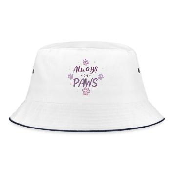 Always on the Purple Paws - Bucket Hat - white/navy - Front