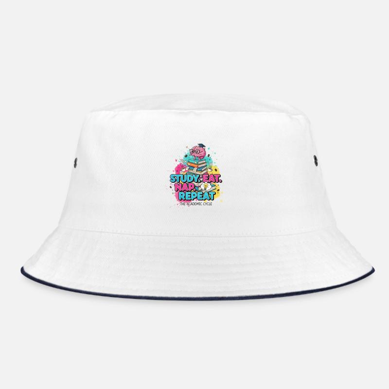 Study Eat Nap Repeat - Student Academic Cycle Bucket Hat