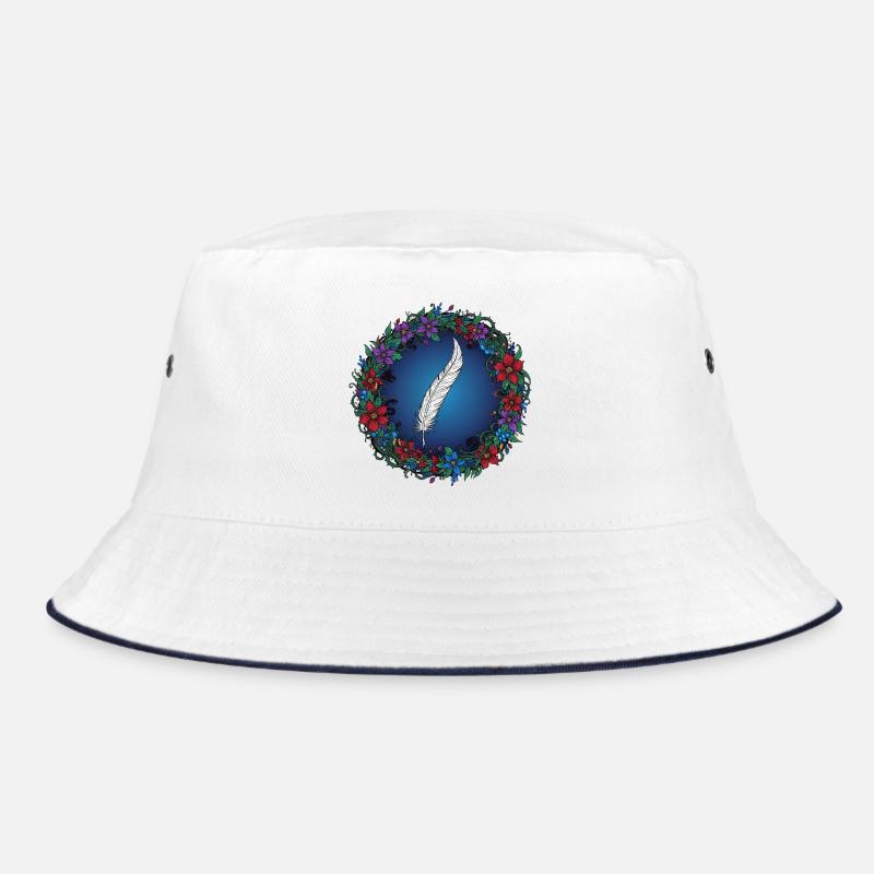 Feather in a Flower Wreath | Magic for Authors Bucket Hat