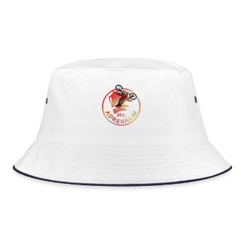 Mr Adrenalin Stunt Motocross - Bucket Hat - white/navy - Front