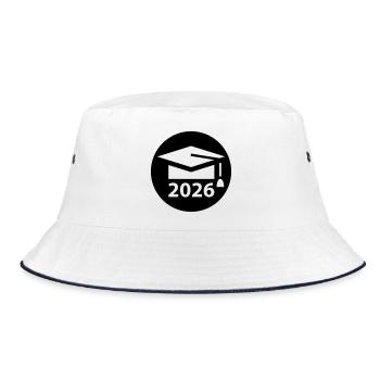 ABI 2026 Abitur Graduation Ceremony Graduation Ball - Bucket Hat - white/navy - Front