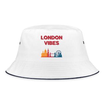 London Vibes Rainbow Skyline - Bucket Hat - white/navy - Front