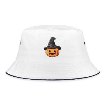 citrouille et chapeau de sorcière - Bob - blanc/marine - Devant