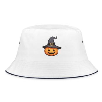citrouille, potiron pour Halloween - Bob - blanc/marine - Devant