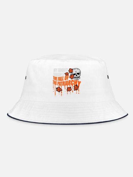 My Favorite Season Is The Fall Of The Patriarchy - Bucket Hat - white/navy - Front