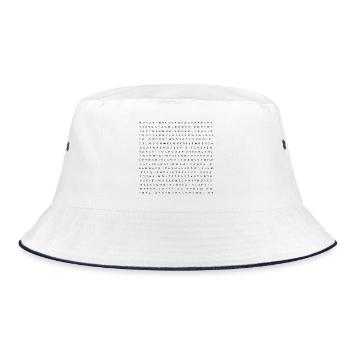 we love silence - Bucket Hat - white/navy - Front