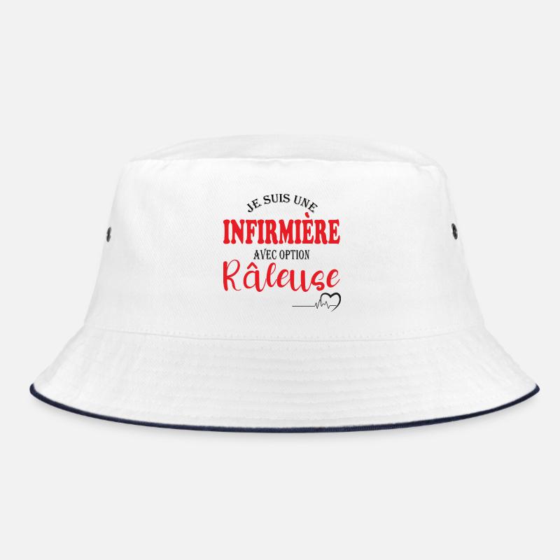 Cadeau pour une infirmière avec option râleuse - Bob - blanc/marine