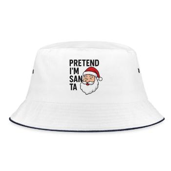 Pretend I'm Santa Claus - Bucket Hat - white/navy - Front