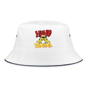 Banana Noel Sun Duo - Bucket Hat - white/navy - Front