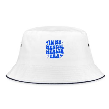 Mental Health Selfcare Mindfulness Gift - Bucket Hat - white/navy - Front