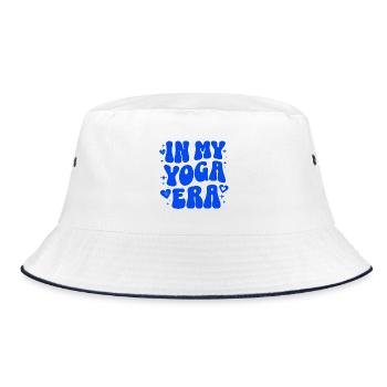 Yoga Gift Meditation Selfcare Mindfulness - Bucket Hat - white/navy - Front