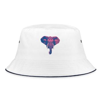 Tête d’éléphant colorée — Bold Pop Art Design - Bob - blanc/marine - Devant