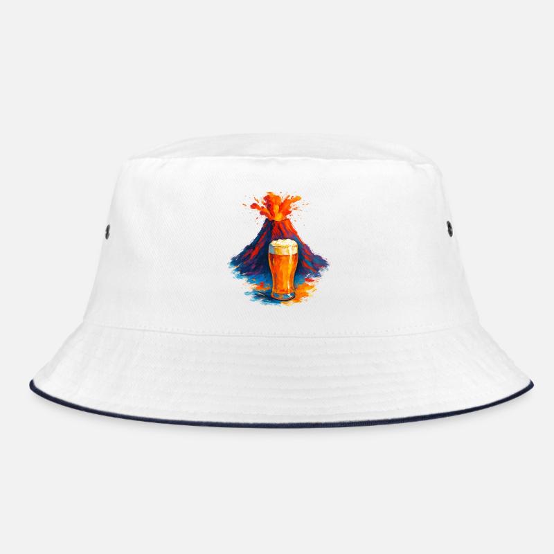 Vulkan Bierkunst Wasserfarben Bucket Hat