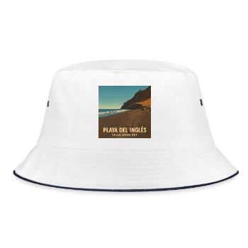 Playa del Ingles in Valle Gran Rey - Bucket Hat - white/navy - Front