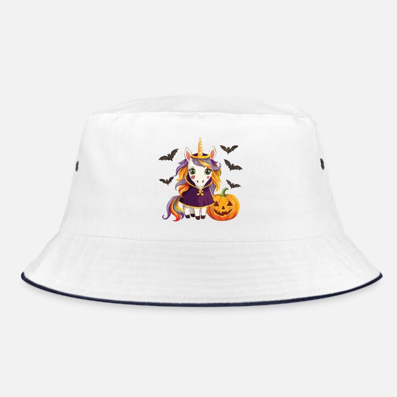 Halloween Unicorn Pumpkin Magic Bucket Hat