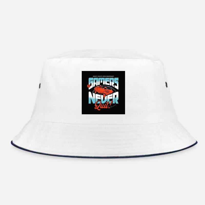 Gamers Never Quit Controller Bucket Hat