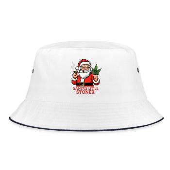 Santa's Little Stoner - Bucket Hat - white/navy - Front