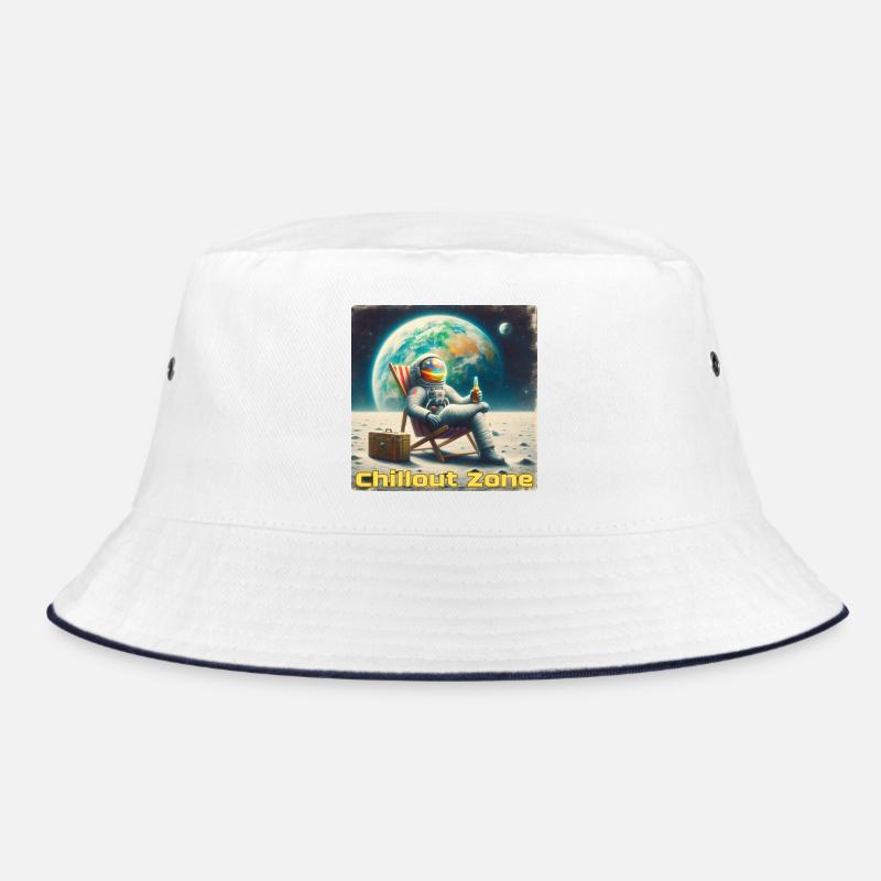 Chillout Zone Astronaut - Bucket Hat - white/navy