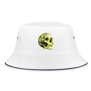 Neon Skull Disco Ball - Bucket Hat - white/navy - Front