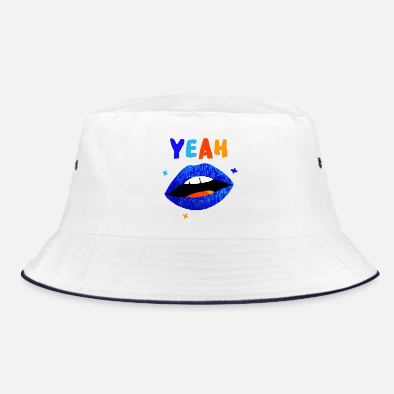 Vibrant Rainbow Lips YEAH Bucket Hat