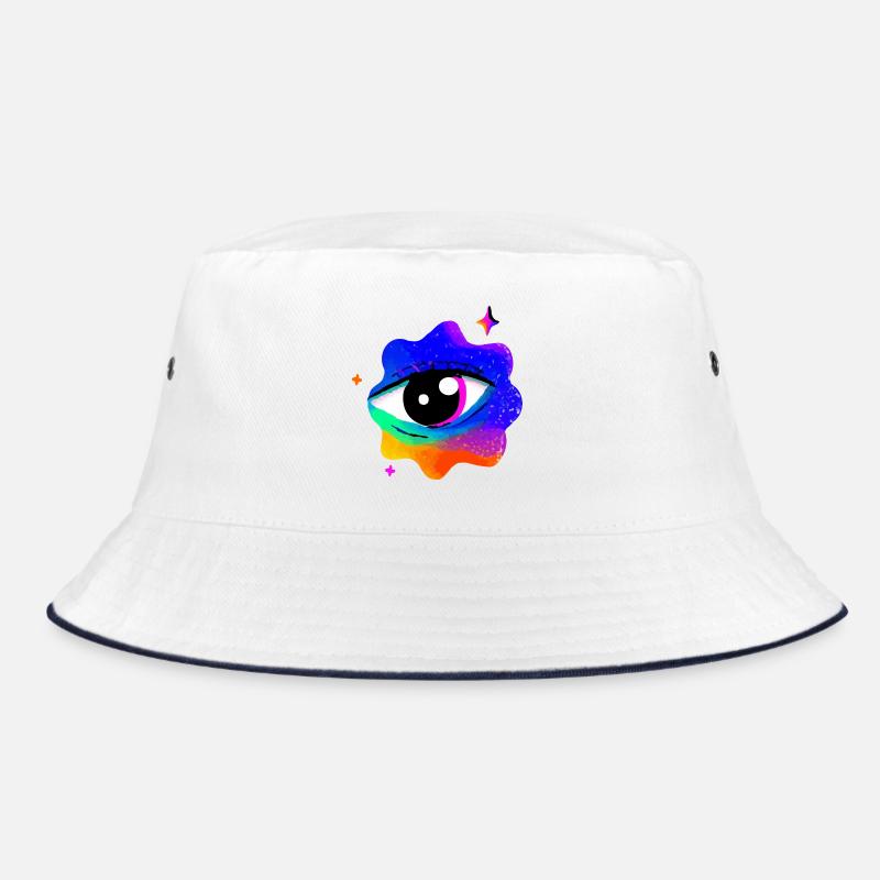 Vivid Rainbow Eye Nebula Bucket Hat