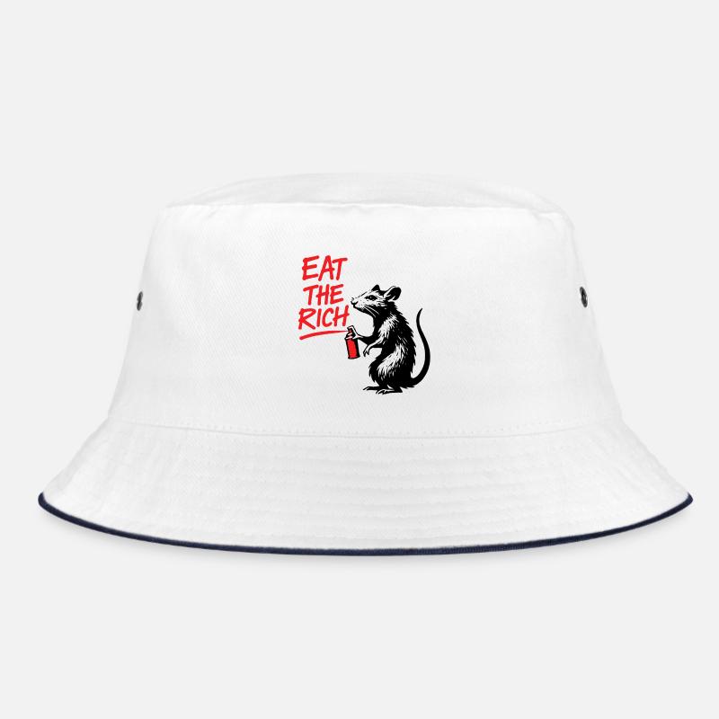 Eat the Rich Rat with Spray Can Bucket Hat