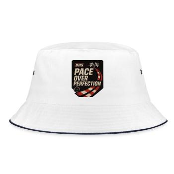 DNS Pace Over Perfection - Bucket Hat - Weiß/Navy - Vorne
