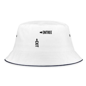 Exit Entrance - Bucket Hat - white/navy - Front