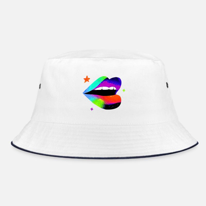 Regenbogen Lippe Pop Art Bucket Hat