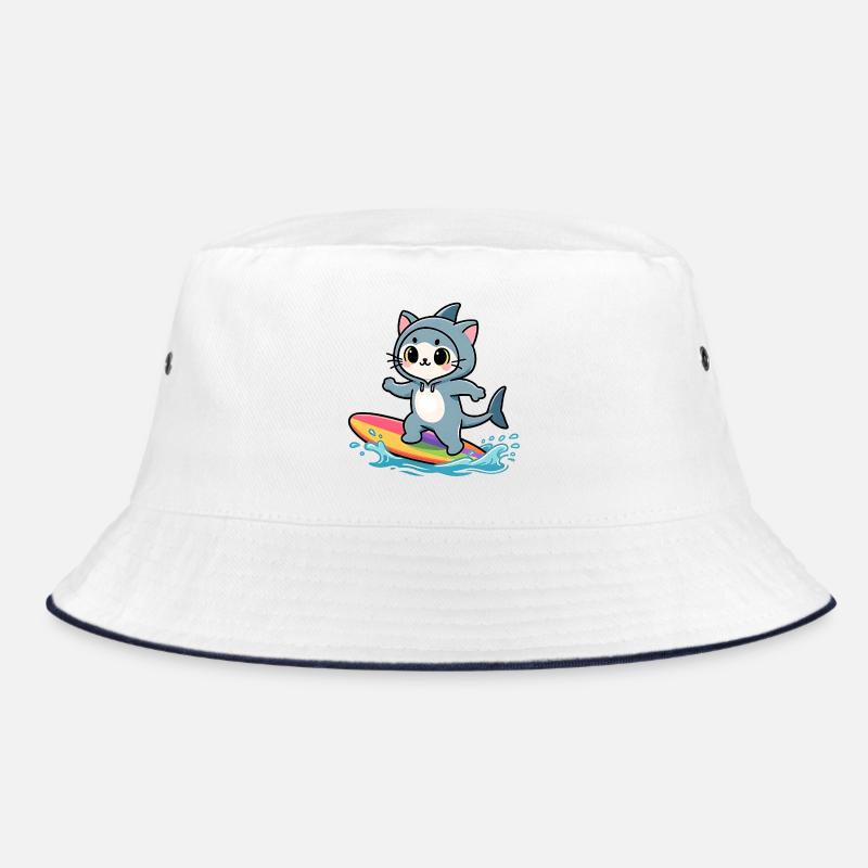 Chat requin sur planche de surf arc-en-ciel Bob