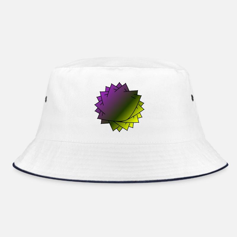 Gradient Leaf Spiral Bucket Hat