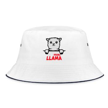 Je m’identifie comme un probllama Cool Lama Problem Spruch - Bob - blanc/marine - Devant