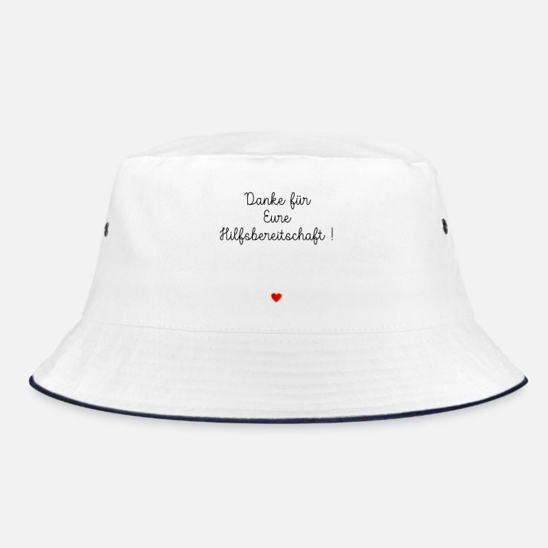 Herz Danke Hilfsbereitschaft Bucket Hat