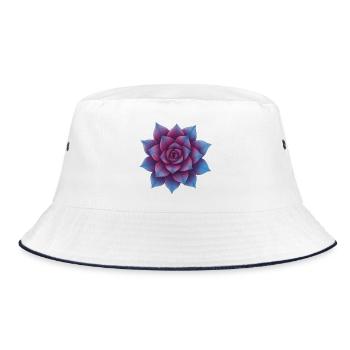 Fleur de rosette azur - Bob - blanc/marine - Devant