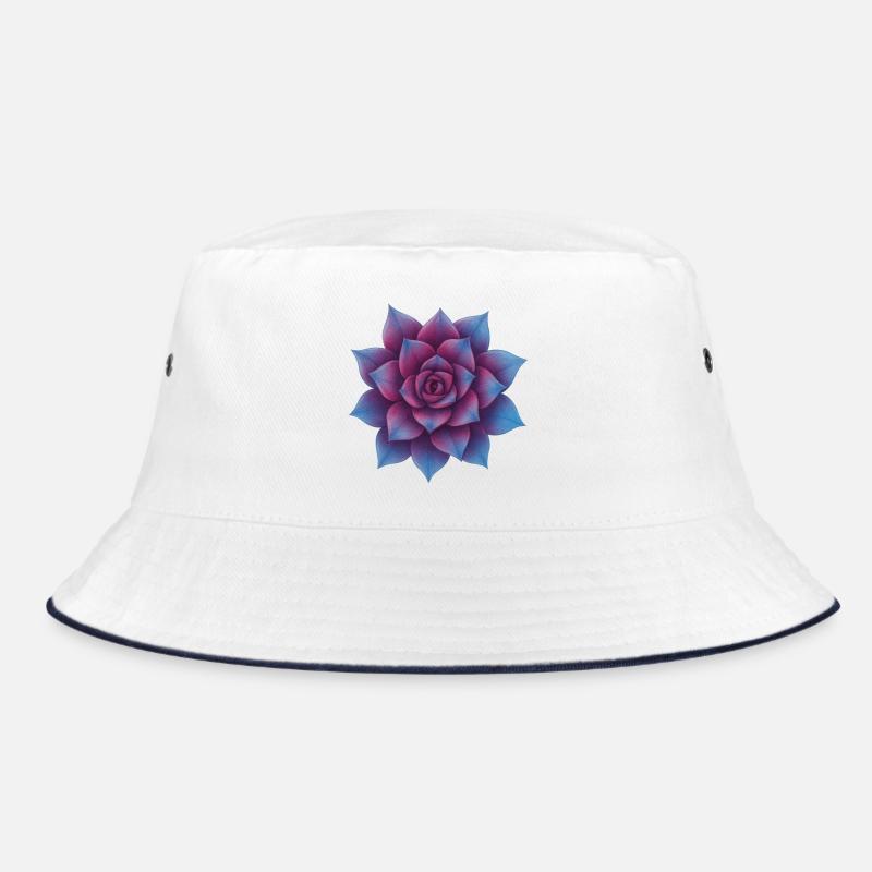 Azure Rosette Blossom Bucket Hat