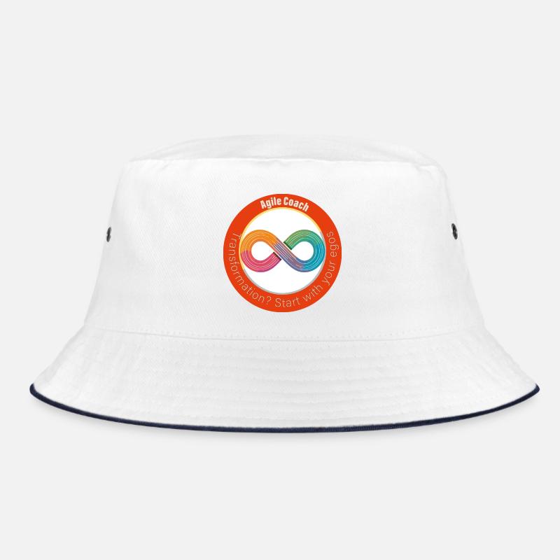 Transformation? Start with your egos - Bucket Hat - white/navy