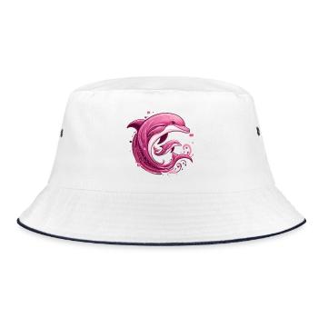 Dolphins - Bucket Hat - white/navy - Front