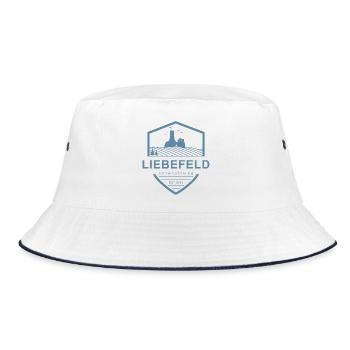 Liebefeld ❤ Burgwappen - Bucket Hat - Weiß/Navy - Vorne