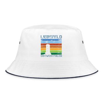 Liebefeld ❤ Sparrenburg - Bucket Hat - Weiß/Navy - Vorne