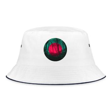 Waldfinsternis - Bucket Hat - Weiß/Navy - Vorne