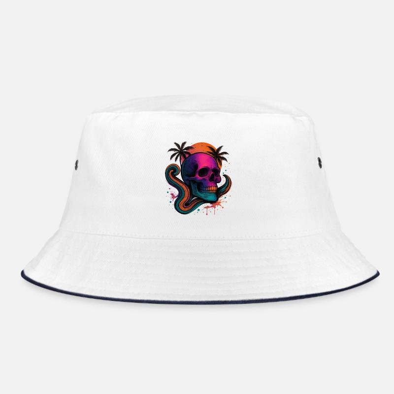 Neon Skull Bucket Hat