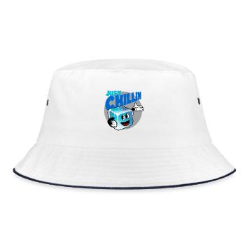 Just Chillin - Bucket Hat - white/navy - Front