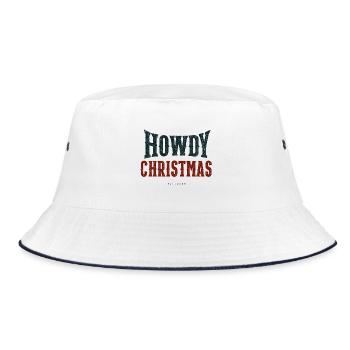 Howdy Christmas Western Humor - Bucket Hat - Weiß/Navy - Vorne