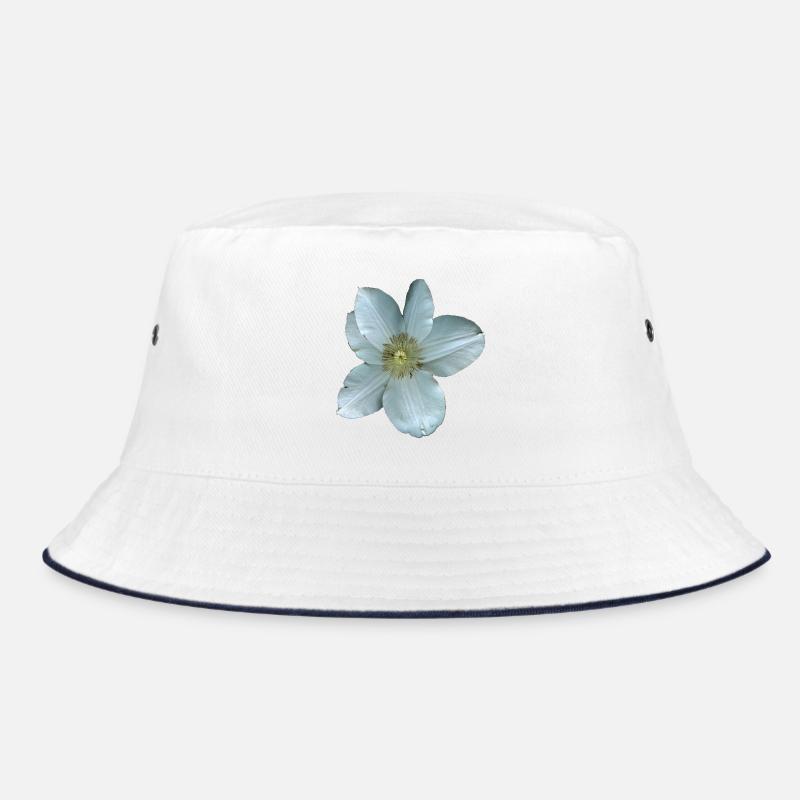 Weiße Clematis-Blüte Bucket Hat