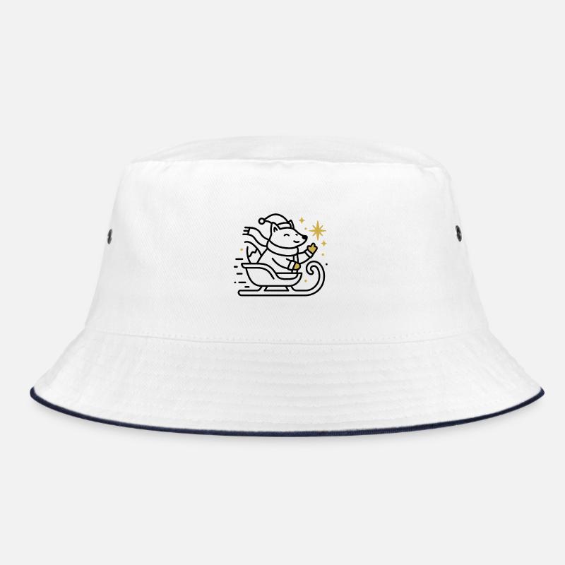 Weihnachtsmaus auf Schlitten Bucket Hat