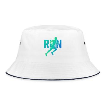 Dynamic Runner RUN - Bucket Hat - white/navy - Front