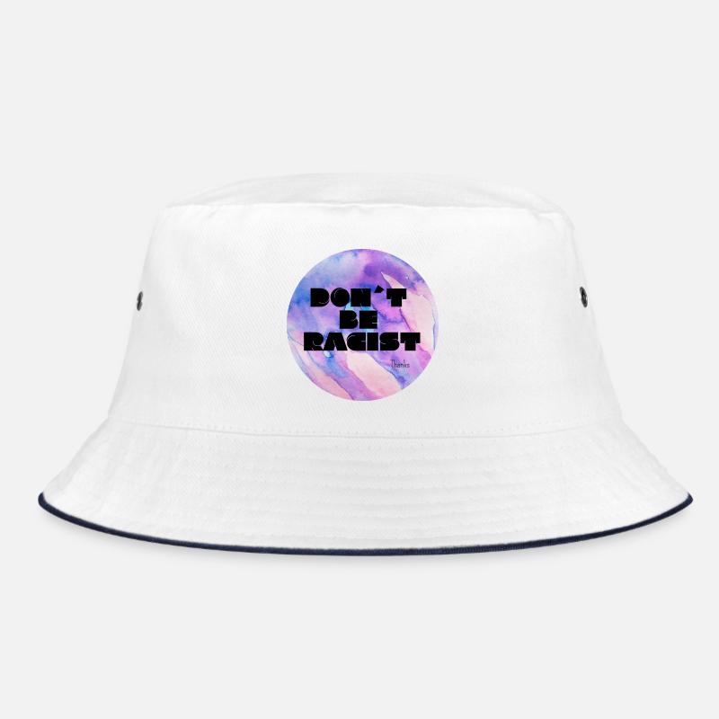 Don ́t Be Racist - Bucket Hat - white/navy