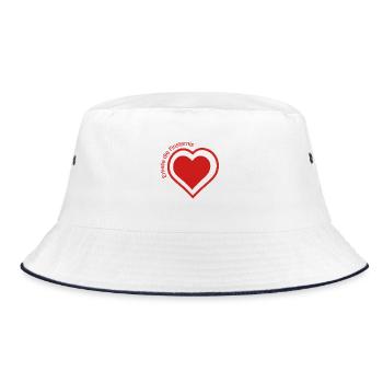 Light up the darkness heart - Bucket Hat - white/navy - Front